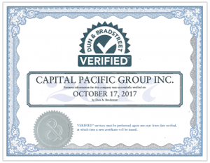 Dun & Bradstreet Verification Certificate
